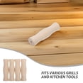 thumbnail image 3 of SEWCHICS 5Pcs Grill Brush Wood Handle Replacement Heat Resistant Nonslip Design for Barbecue Accessories, 3 of 8