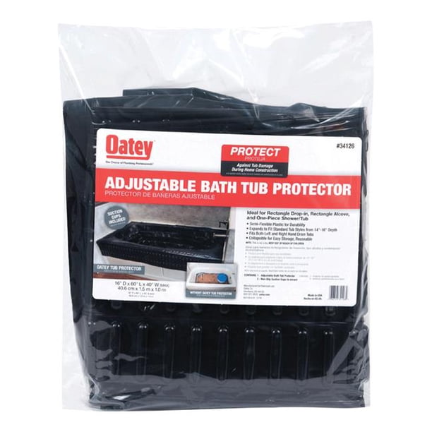 Oatey 4825980 16 x 40 x 60 in. Rectangular Adjustable Bath Tub ...