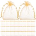 thumbnail image 1 of COMPUKAS 100Ud Bolsas De Organza Doradas Para Souvenirs De Bodas Y Almacenaje Con Fácil, 1 of 7