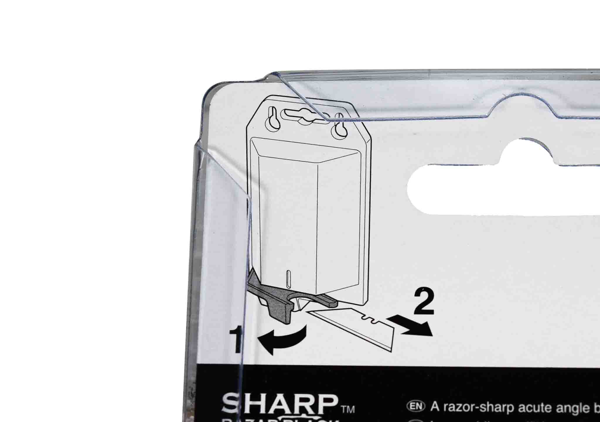 Tajima VRB2-100B V-REX II Premium Tempered Steel Utility Knife Blades, 100-Pack