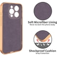 thumbnail image 2 of for Purple iPhone 15 Pro Case with Ring Holder Kickstand [with Magnetic] Soft TPU Bumper, Glitter Gold Electroplated Cover Full Camera Protective Phone Case for iPhone 15 Pro 2023, 2 of 14