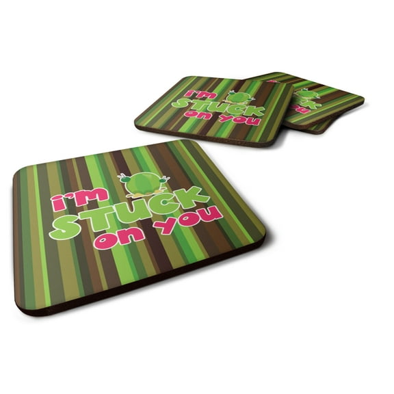Cactus Im Stuck on You Foam Coaster Set of 4