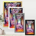 thumbnail image 4 of Pink Flowering Colorful Spring Forest 30 in x 40 in Framed Painting Canvas Art Print, by Designart, 4 of 4