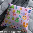 thumbnail image 2 of jejeloiu Colorful Alphabet Fabric by the Yard 10 Yards,Rainbow Dots Room Decor Fabric by the Yard,Monogrammed Theme Sewing Fabric For Children,Ultra Soft Home Decor, 2 of 6