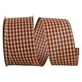 thumbnail image 1 of Reliant Ribbon 90366W-090-40J 20.5 in. 25 Yards Tea Dye Gingham 3 Wired Edge Ribbon, Burgundy, 1 of 1