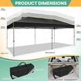 thumbnail image 5 of SANOPY 10' x 20' Commercial Instant Canopies Gazebo with Air Vent, Heavy Duty Pop Up Canopy with 4 Sandbags for Outdoor Market Activities, Black, 5 of 8