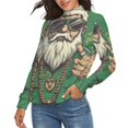thumbnail image 2 of Santa Claus Gang Women's Turtleneck Sweater Long Sleeve Ribbed Fitted Turtle Neck Casual Fall Winter Collection Top S, 2 of 4