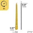 thumbnail image 4 of FCMSHAMD 9.8'' Gold Taper Candles-Unscented Dripless(4 Pack), 4 of 5