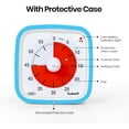 thumbnail image 3 of shiyou-Visual Timer with Protective Case, Upgraded 60-Minute Countdown Timer for Kids and Adults with Low Battery Remind, Silent Time Management Tool, No Ticking, Optional Alert(Blue), 3 of 4