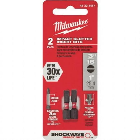 - Milwaukee Shockwave Insert Impact Screwdriver Bit