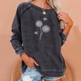 thumbnail image 1 of 50 % de Rabais Liquidation Chandail en Molleton Surdimensionné pour Femmes 2023 Mode Femmes Manches Imprimées Confortable Respirant Col Rond Chandail en Molleton, 1 of 6