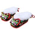 thumbnail image 3 of Zapatos con cabeza de tigre para bebé, zapatos Hanfu con adornos de piel sintética, suelas para niños y niñas, zapatos de Año Nuevo Chino, 3 of 5