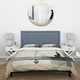 thumbnail image 3 of Designart "Modern Zen Asian Painting I" Asian Bedding Covert Set - Asian Art Beige People Bed Set With 2 Shams, 3 of 6