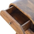 thumbnail image 4 of Artisan Furniture Solid Wood Chestnut Circular Nightstand, 4 of 8
