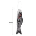 thumbnail image 3 of 70cm Bandera de Carpa Manga de Viento Peces Vela Streamer Japonés Negro 70cm negro Sunnimix Bandera de Koinobori, 3 of 7