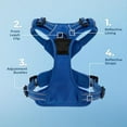 thumbnail image 5 of Voyager Dog Harness Dual Leash Attachment No-Pull Control Adjustable Soft but Strong Pet Harness for Medium and Large Dogs with 3M Reflective Technology - Royal Blue Lattice, XL (Chest: 28 - 37"), 5 of 7
