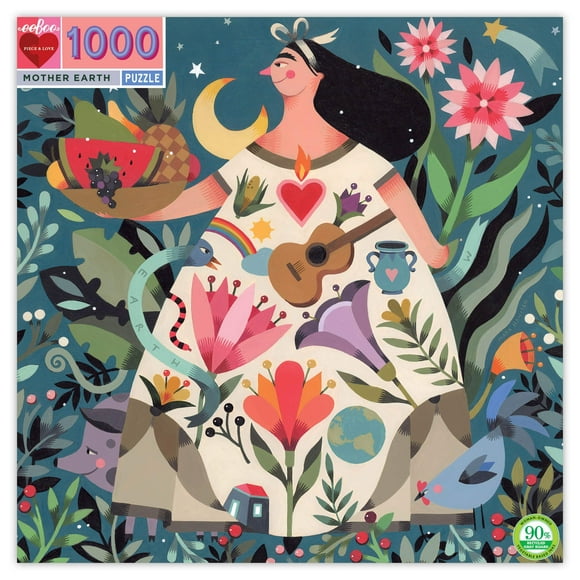 eeBoo Piece and Love Mother Earth 1000 piece square adult Jigsaw Puzzle