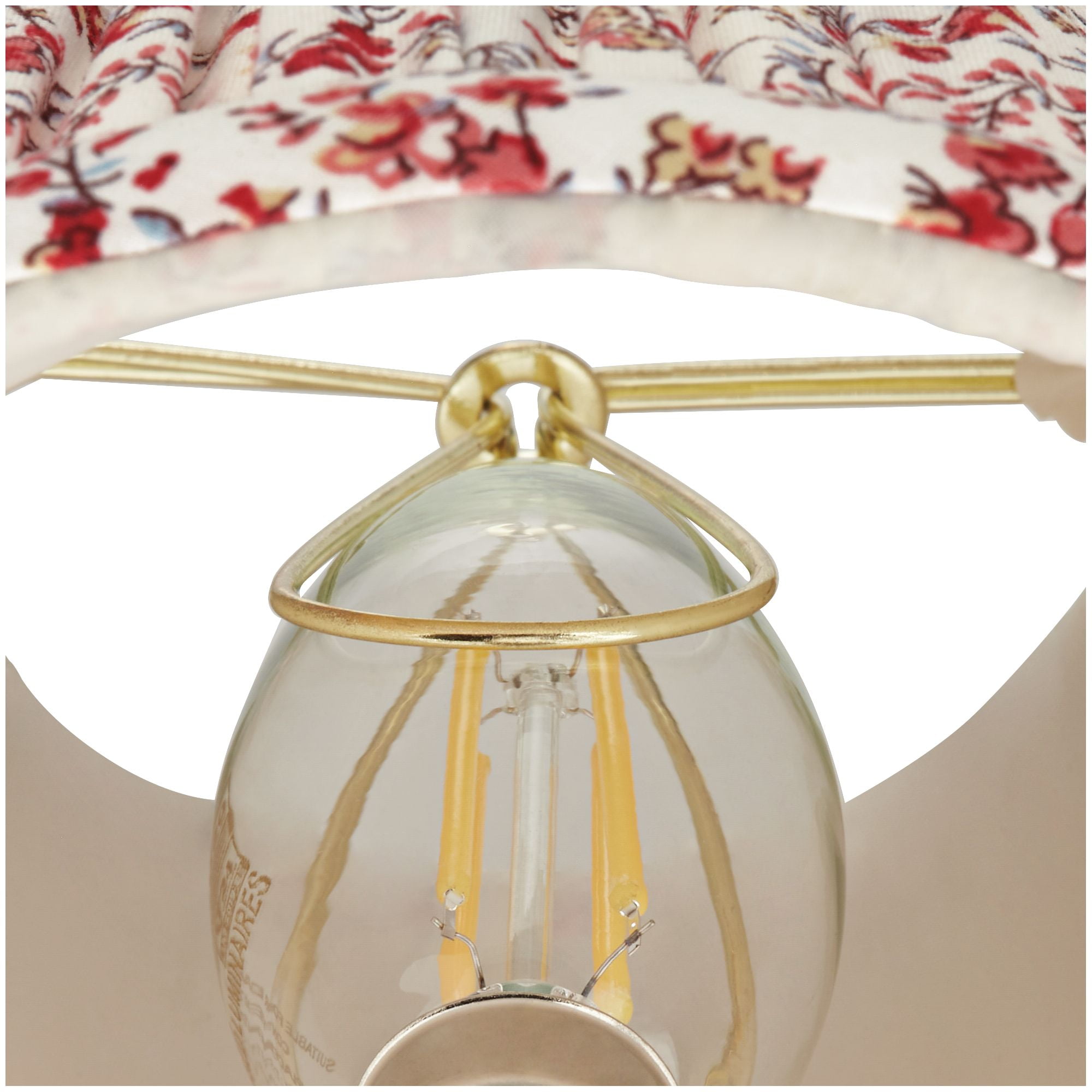 Springcrest Nelle 3 1/2" Top x 6" Bottom x 5" High x 5" Slant Print Lamp Shade Replacement Set of 8 Red Floral Clip On Candelabra