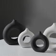 thumbnail image 3 of Nordic Ceramic Vase Decor Home Living Room Decoration White,L, 3 of 5