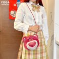thumbnail image 4 of Disney Pooh Bear Stitch bolsos de un solo hombro de felpa, lindo Oso de fresa Lotso, bolsa de mensajero de felpa, regalos para niños y niñas, 4 of 4