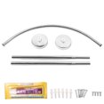 thumbnail image 2 of Shower Curtain Rod, Wall Mounted Curved Shower Curtain Rod  For Bathroom, 2 of 8