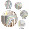 thumbnail image 6 of Colorful Striped Tablecloth Rectangle Table Cloth 60x84 , Waterproof Tablecloth Outdoor Table Cloth, Farmhouse Rainbow Color Stripes Washable Table Cover for Kitchen Dining Party, 6 of 8