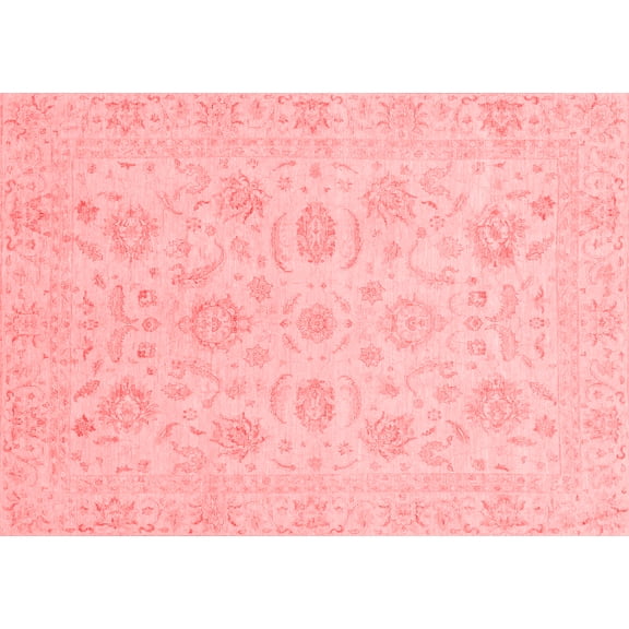 Ahgly Company Indoor Rectangle Oriental Red Traditional Area Rugs, 5' x 7'