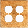 thumbnail image 3 of Metal Light Switch Plate Outlet Cover (Image of Marble Brown MAR022), 3 of 13