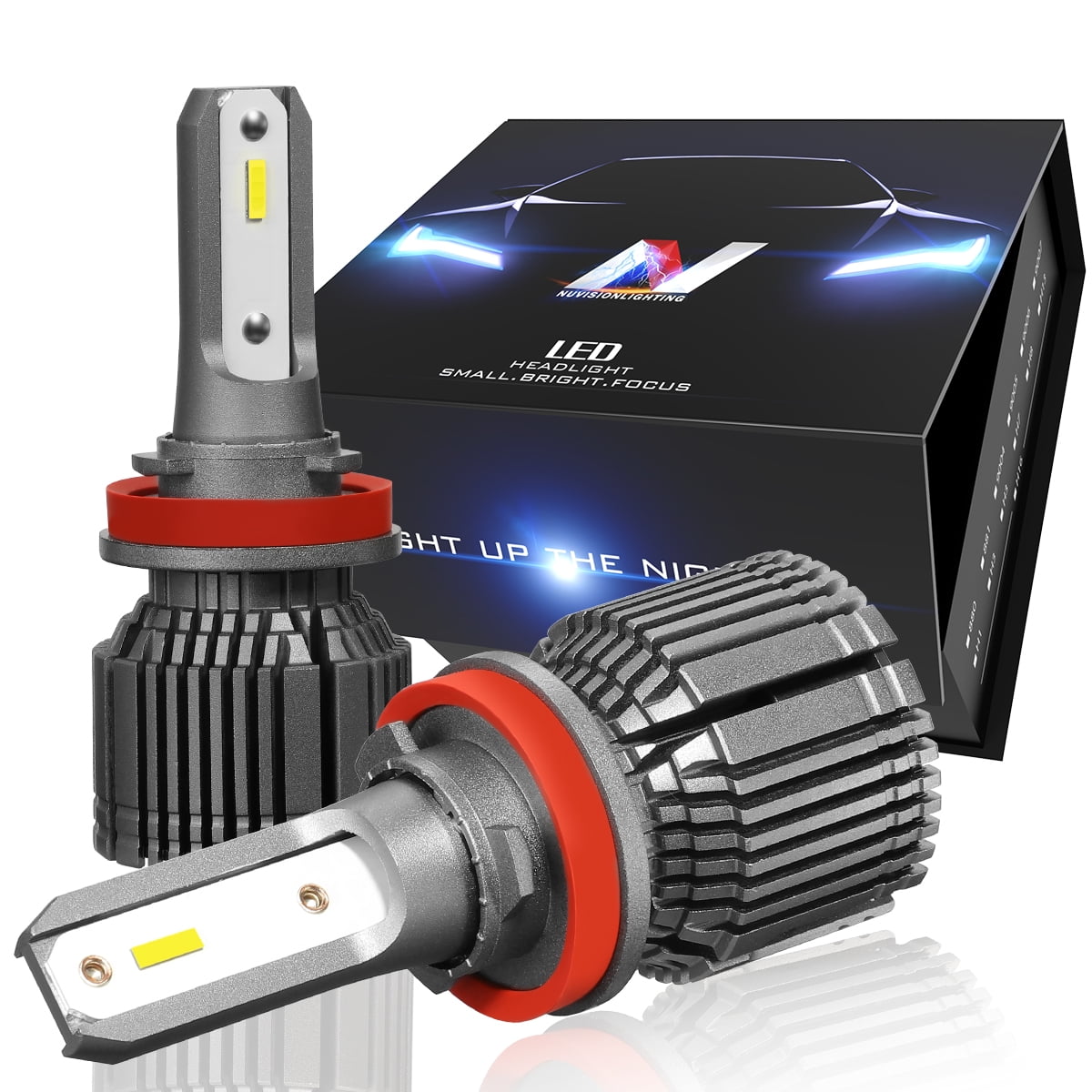 Nuvision Pair H8 / H9 / H11 LED Headlight High / Low Beam Fog Lamp