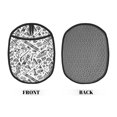 thumbnail image 2 of Pofeuu winter Ski Element Print Silicone Pot Mat Mitten With Hanging Loop Heat Resistant Oven Mitts Non-Slip Bbq Baking Smoking Potholders, 2 of 7