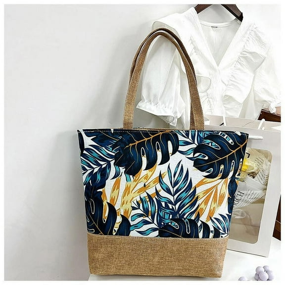 Blue Tropical Beach Tote Bag