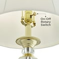 thumbnail image 5 of Vienna Full Spectrum Traditional Table Lamp 31" Tall Faceted Crystal and Brass Bell Fabric Shade for Living Room Family Bedroom Bedside, 5 of 9