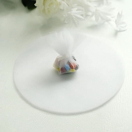 BalsaCircle 25 White 9" Tulle Circles Wedding Party Baby Shower FAVORS
