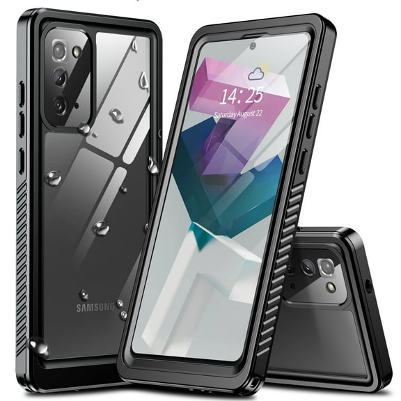 ANTSHARE For Samsung Galaxy Note 20 Case,with Screen Protector,Waterproof Protective Case For Samsung Galaxy Note 20 6.7inch-Black