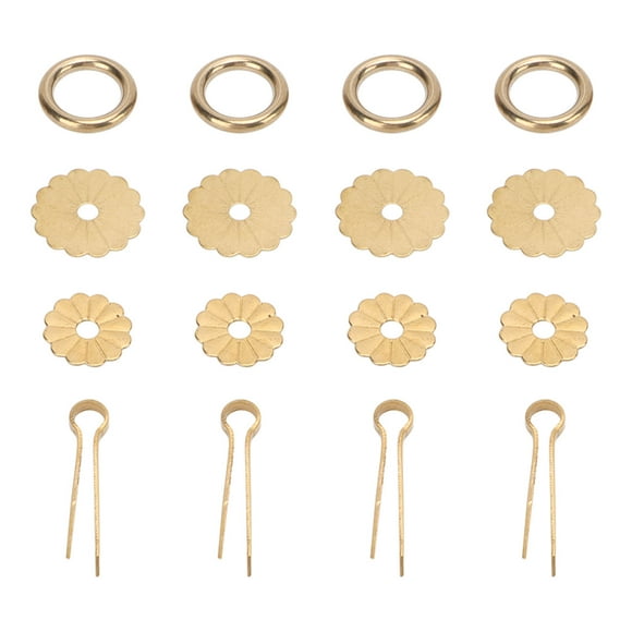 4set Antique Cabinet Handles Brass Material Vintage Elegant DIY Making Brass Color U Pin Style Practical Drawer Pulls
