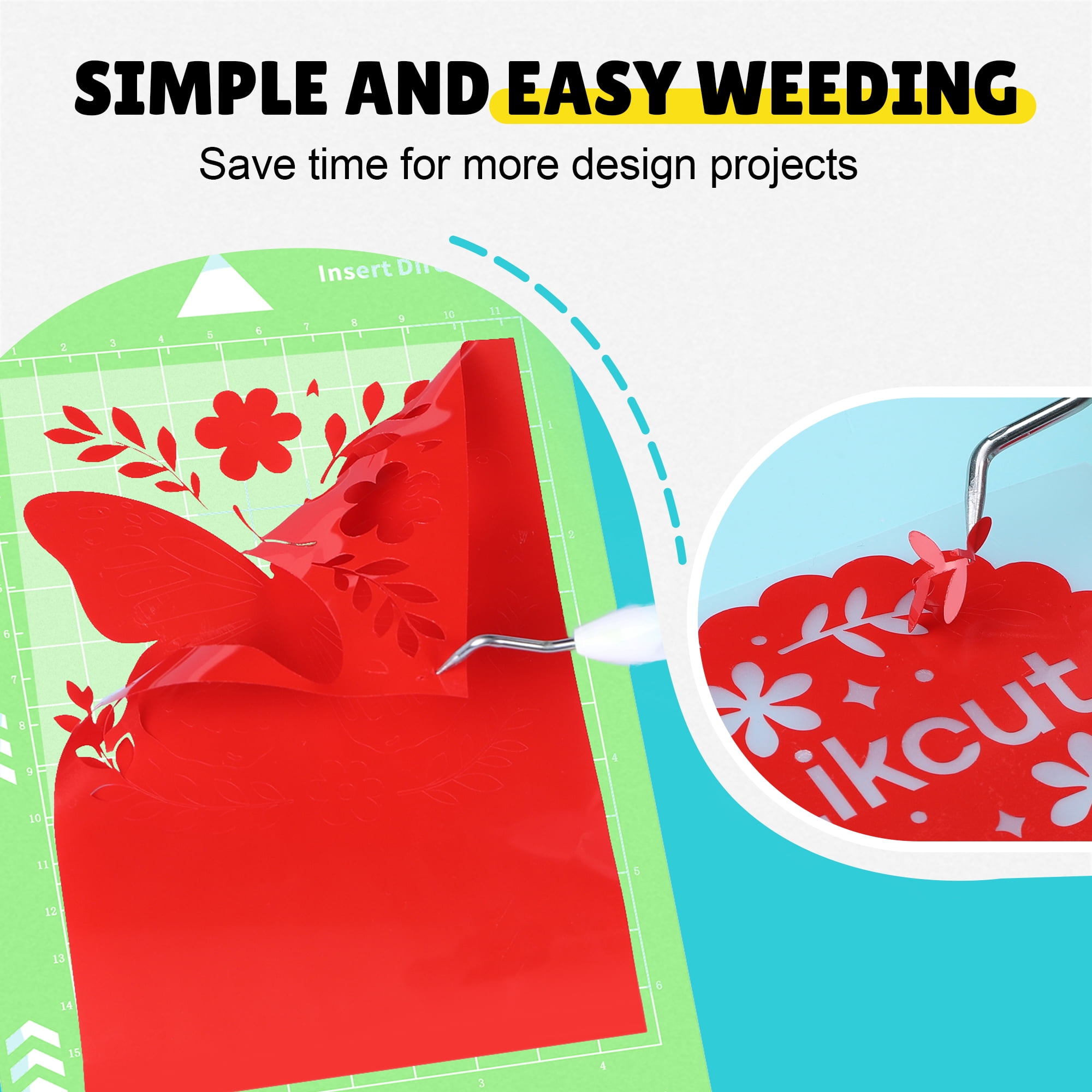 8-Color Permanent Adhesive Vinyl Roll, 4.5in x 6ft Outdoor PET Vinyl for Likcut, Cricut & Cutting Machines, Waterproof Craft Vinyl for Decals, Signs, Stickers, for DIY Project