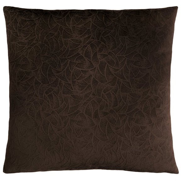 Monarch Floral Velvet Throw Pillow in Dark Brown