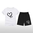 thumbnail image 2 of Hrsba Fashion Boy And Girls' Casual Short Sleeve Round Neck Collar Botton Solid Color Short Pants Sets,Toddler Summer Short Sleeve Round-Neck Blouses & Shirts Sets, 2 of 3