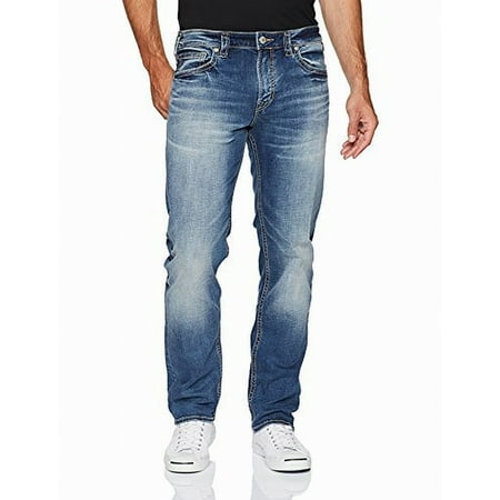 Mens Jeans Indigo 32x34 Relaxed Fit Tapered Leg 32