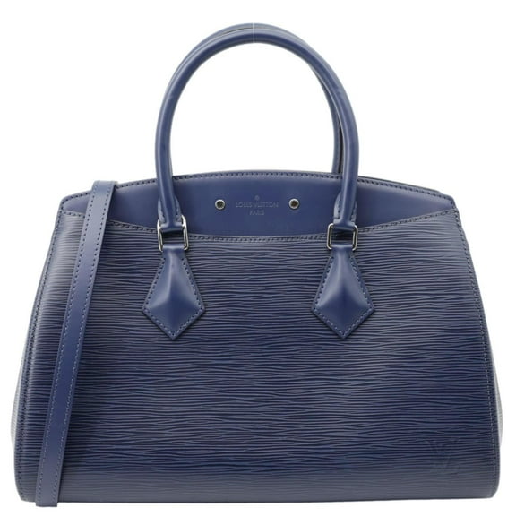 Pre-Owned Louis Vuitton Soufflot NM MM Epi Leather Crossbody Bag Navy Blue