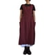 thumbnail image 1 of Vestido de mujer Casual Suelto Sólido Pinafore Tirantes Largos Delantal Algodón Lino Vestidos Generales con Bolsillos, 1 of 5