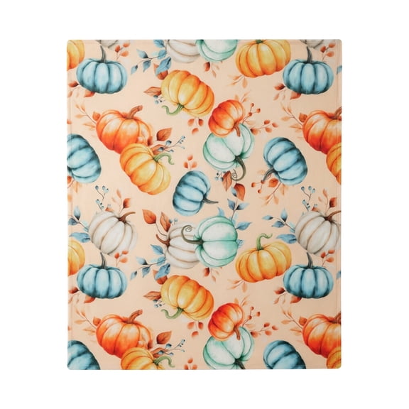 Fall Flannel Fleece Throw Blanket, Halloween Thanksgiving Multiple Patterns Soft Plush Warm Blanket, Decorative Holiday Blanket for Couch Bed Sofa Home Decor