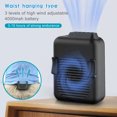 thumbnail image 4 of Mini ventilador de cuello y cintura, 3 velocidades, funciona con pilas de 4000 mAh, 4 of 8