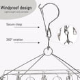 thumbnail image 5 of Metal Sock Hanger,stainless Steel Drying Rack With 36pcs Pegs And Swivel Hook,windproof Laundry Metal Square Hanger For Socks,underwear And Small Item, 5 of 5