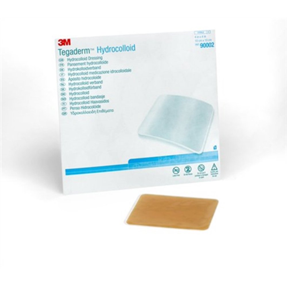 Tegaderm Hydrocolloid Dressing, 4" X 4", Sterile, 3M 90002 Box of 5