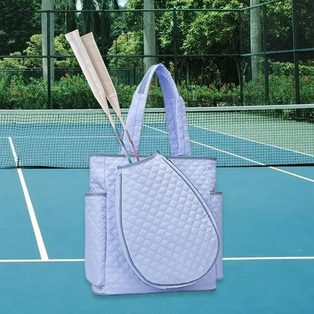 Bolsa para raquetas de tenis, fácil de organizar, portátil, de gran capacidad, mochila deportiva para raquetas, mochila de pickleball para principiant Azul