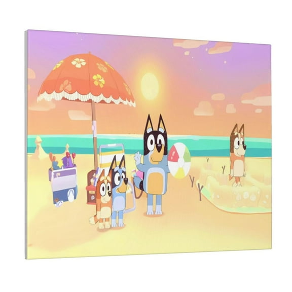 Saiise Bluey Frameless Canvas Wall Art - Abstract Modern Artwork for Living Room, Bedroom, Office - Ready to Hang, Vibrant Colors, Ideal Gift Idea- 8"x10"