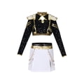 thumbnail image 2 of G'irl's Pop Star Stage Costume, Sequin Anime Game Cosplay Outfit, Crop Top and Skirt Set for Themed Parties Halloween Fancy Dress, 2 of 7
