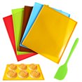 thumbnail image 1 of Easy to Clean Silicone Tray Mat Brown For Baking 6Pcs 12.38X10.22X0.31Inches, 1 of 5