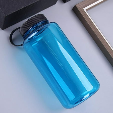 

Water Glasses Water Bottle With Time Marker Reusble Flip Top Sports Jug Large Sports Bottle 1000Ml Sports Wide Mouth Large Capacity Water Bottle Drink Cup Portable Mug Blue